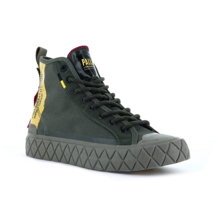 Palladium Palla Ace Supply Mid High Tops Sneakers Dames Groen | NL 45XQNCO